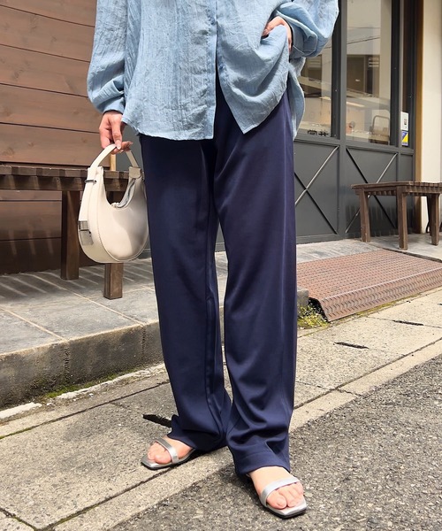 KOBE LETTUCE（コウベレタス）の「大人のポンチカーブパンツ（その他パンツ・レディース・ネイビー/アイボリー/グレイッシュベージュ/ブラック/グレー・M/TM/PM）」の5枚目の写真