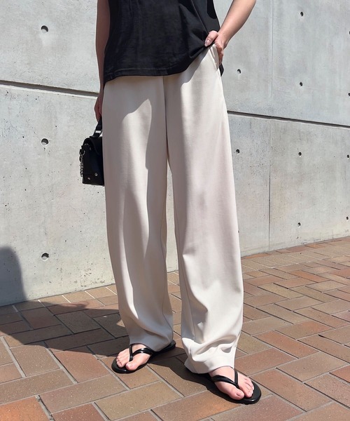 KOBE LETTUCE（コウベレタス）の「大人のポンチカーブパンツ（その他パンツ・レディース・ネイビー/アイボリー/グレイッシュベージュ/ブラック/グレー・M/TM/PM）」の22枚目の写真
