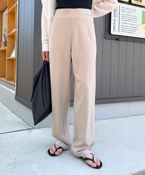 KOBE LETTUCE（コウベレタス）の「大人のポンチカーブパンツ（その他パンツ・レディース・ネイビー/アイボリー/グレイッシュベージュ/ブラック/グレー・M/TM/PM）」の15枚目の写真
