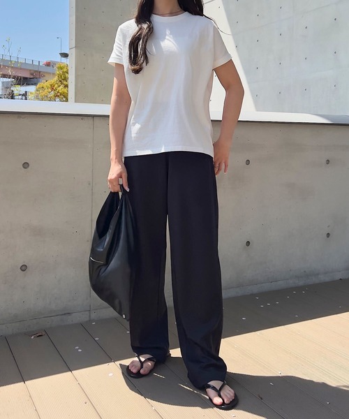 KOBE LETTUCE（コウベレタス）の「大人のポンチカーブパンツ（その他パンツ・レディース・ネイビー/アイボリー/グレイッシュベージュ/ブラック/グレー・M/TM/PM）」の21枚目の写真