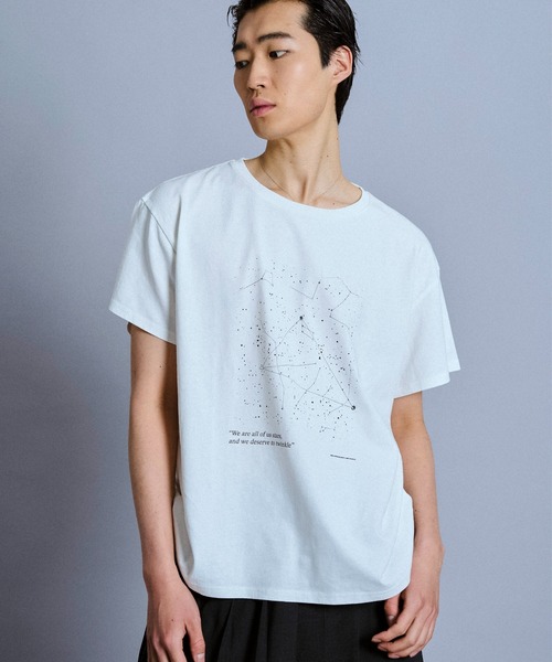 Camphor wood(カンファーウッド)の「Summer Starglow Bijou T-Shirt / 星座グラフィックラインストーンTシャツ(Tシャツ/カットソー・メンズ・ホワイト/ブラック・SMALL/MEDIUM/LARGE)」の2枚目の写真