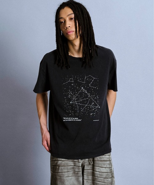 Camphor wood(カンファーウッド)の「Summer Starglow Bijou T-Shirt / 星座グラフィックラインストーンTシャツ(Tシャツ/カットソー・メンズ・ホワイト/ブラック・SMALL/MEDIUM/LARGE)」の6枚目の写真