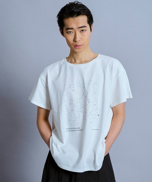 Camphor wood(カンファーウッド)の「Summer Starglow Bijou T-Shirt / 星座グラフィックラインストーンTシャツ(Tシャツ/カットソー・メンズ・ホワイト/ブラック・SMALL/MEDIUM/LARGE)」の4枚目の写真