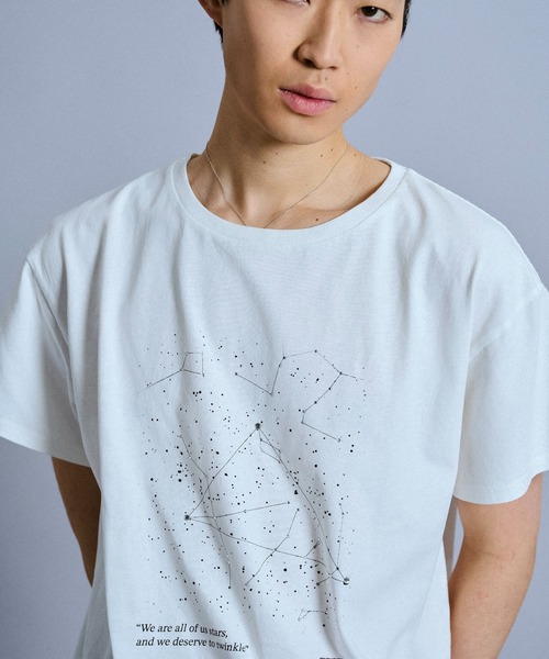 Camphor wood(カンファーウッド)の「Summer Starglow Bijou T-Shirt / 星座グラフィックラインストーンTシャツ(Tシャツ/カットソー・メンズ・ホワイト/ブラック・SMALL/MEDIUM/LARGE)」の9枚目の写真
