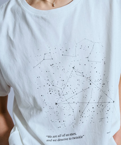 Camphor wood(カンファーウッド)の「Summer Starglow Bijou T-Shirt / 星座グラフィックラインストーンTシャツ(Tシャツ/カットソー・メンズ・ホワイト/ブラック・SMALL/MEDIUM/LARGE)」の14枚目の写真