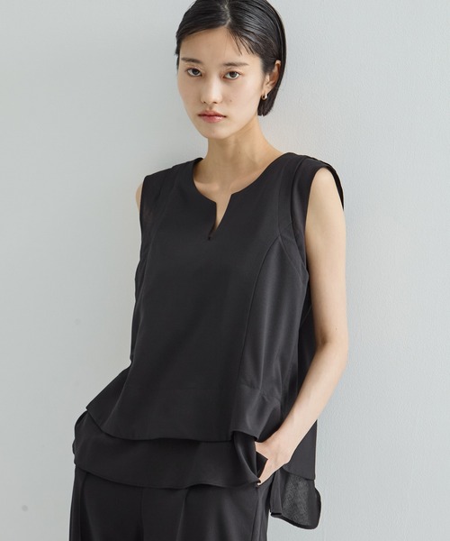 セール】【STUDIOUS/ステュディオス】Sheer Layered Blouse