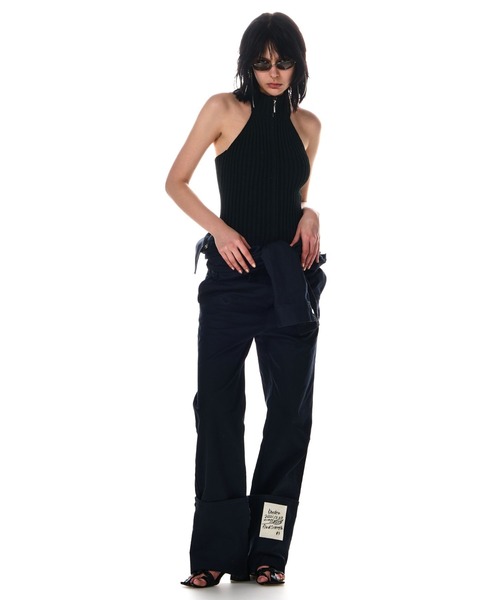 BEEDEN（ビーデン）の「HALTER KNIT ZIP UP TOPS（タンクトップ・レディース・ブラック/グレー/レッド・FREE）」の9枚目の写真