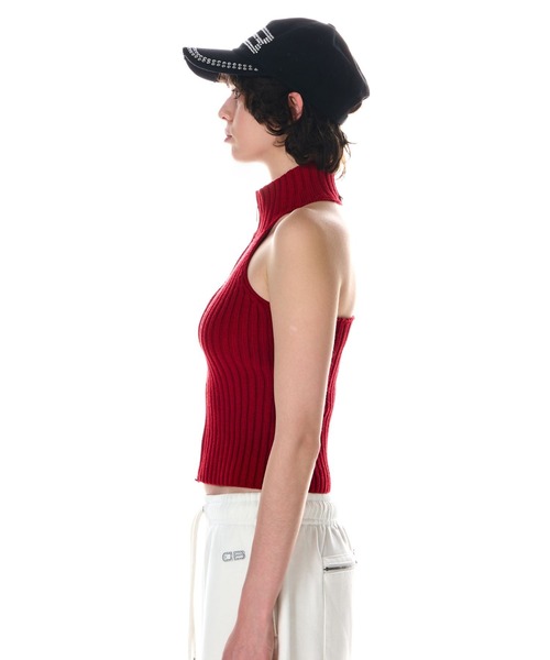 BEEDEN（ビーデン）の「HALTER KNIT ZIP UP TOPS（タンクトップ・レディース・ブラック/グレー/レッド・FREE）」の16枚目の写真