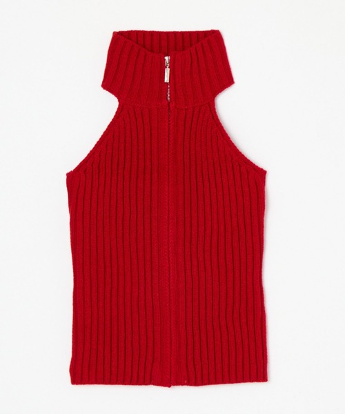 驚きの安さ KNIT HALTER ZIP TOPS（タンクトップ）｜BEEDEN（ビーデン UP トップス