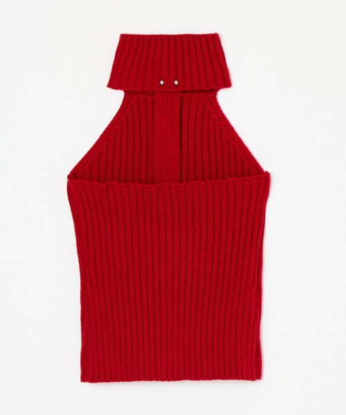 【高額売筋】 HALTER KNIT ZIP UP TOPS（タンクトップ）｜BEEDEN（ビーデン トップス