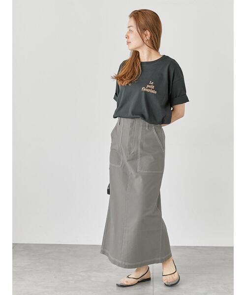 Lugnoncure(ルノンキュール)の「配色ステッチスカート《2025summer catalog item》(スカート・レディース・グレー/ベージュ/ブラック・F)」の5枚目の写真