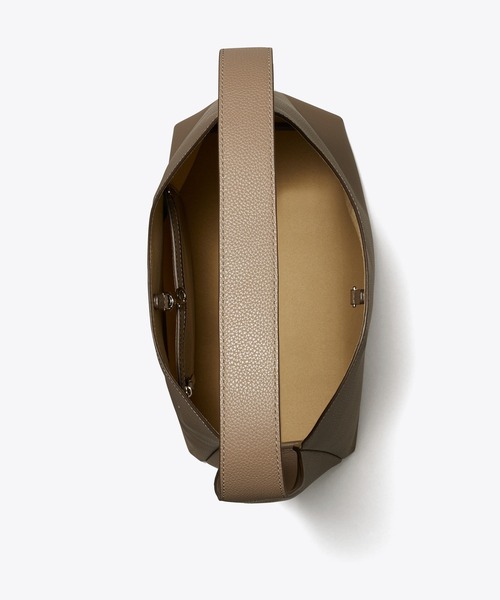 TORY BURCH（トリーバーチ）の「ロミー ホーボーバッグ（トートバッグ・レディース・ライトグレー/モカ/グレイッシュベージュ・ONE SIZE）」の8枚目の写真