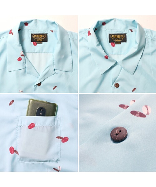 Beautiful Harmony（ビューティフルハーモニー）の「アロハシャツ(GUITER)（シャツ/ブラウス・メンズ・マスタード/サックスブルー/ブラック・MEDIUM/X-LARGE/XX-LARGE/LARGE）」の7枚目の写真