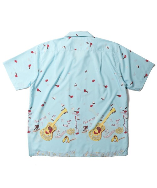 Beautiful Harmony（ビューティフルハーモニー）の「アロハシャツ(GUITER)（シャツ/ブラウス・メンズ・マスタード/サックスブルー/ブラック・MEDIUM/X-LARGE/XX-LARGE/LARGE）」の5枚目の写真