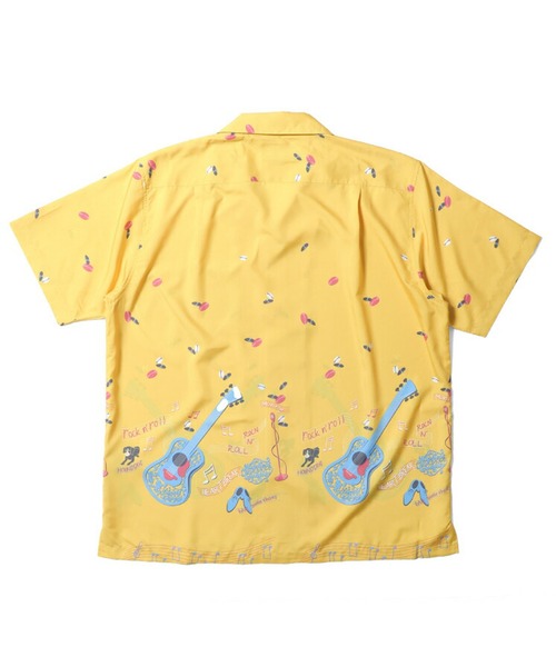 Beautiful Harmony（ビューティフルハーモニー）の「アロハシャツ(GUITER)（シャツ/ブラウス・メンズ・マスタード/サックスブルー/ブラック・MEDIUM/X-LARGE/XX-LARGE/LARGE）」の6枚目の写真