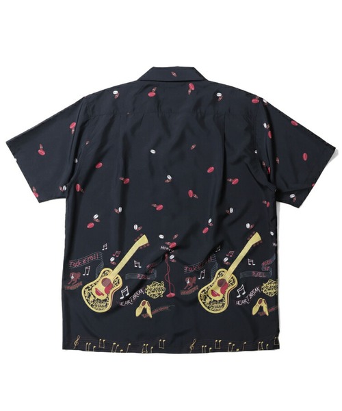 Beautiful Harmony（ビューティフルハーモニー）の「アロハシャツ(GUITER)（シャツ/ブラウス・メンズ・マスタード/サックスブルー/ブラック・MEDIUM/X-LARGE/XX-LARGE/LARGE）」の4枚目の写真