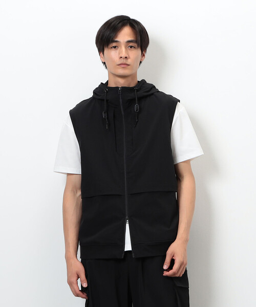 COMME CA ISM（コムサイズム）の「「Daily TECH Series」 クイックドライ ベンチレーションジップベスト（ベスト・メンズ・チャコール/ブラック・MEDIUM/LARGE）」の4枚目の写真