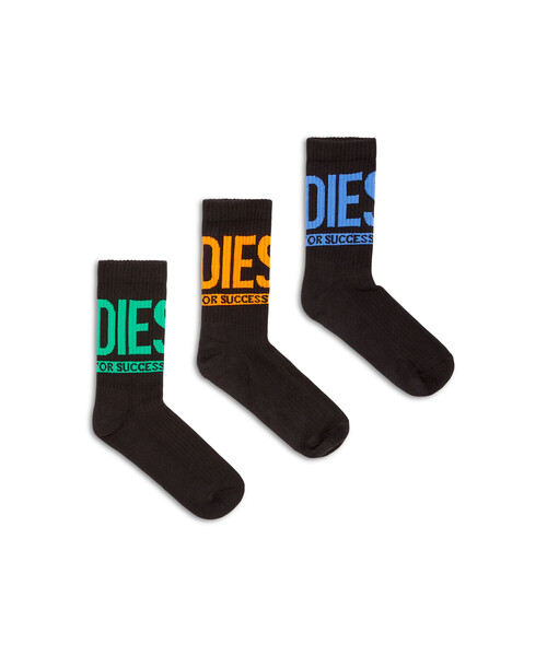 DIESEL(ディーゼル)の「メンズ ソックス 3足パック SKM-RAY-3PACK-CUSHIONED(ソックス/靴下・メンズ・ブラック/その他1/その他2・LARGE/MEDIUM/SMALL)」の4枚目の写真