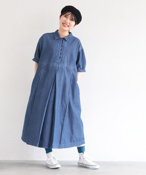 soulberry(ソウルベリー)の「【ショート丈】私の夏デニムワンピース(ワンピース・レディース・ブルー系その他2・LL/L/M)」の1枚目の写真