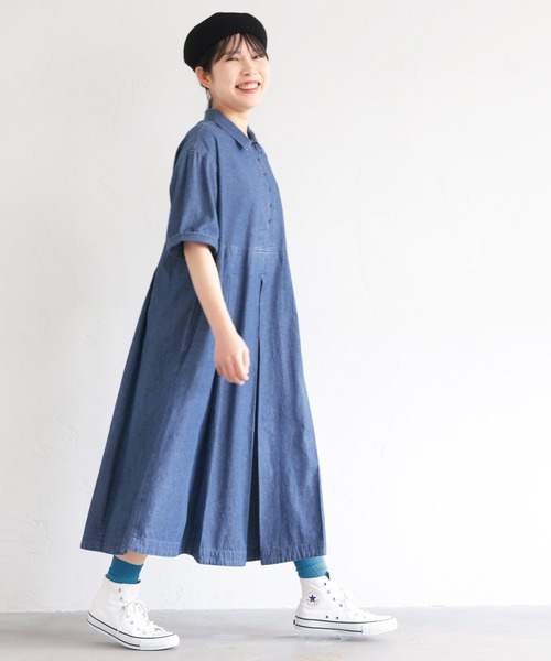 soulberry(ソウルベリー)の「【ショート丈】私の夏デニムワンピース(ワンピース・レディース・ブルー系その他2・LL/L/M)」の6枚目の写真