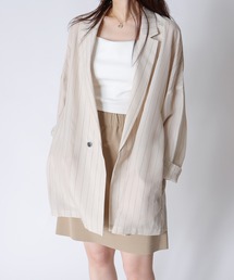 DRESSLAVE（ドレスレイブ）の「B7 / cupra stripe jacket(キュプラストライプジャケット)（テーラードジャケット）」