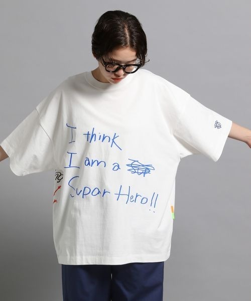 GEORGE'S（ジョージズ）の「ラクガキプリントTシャツ（Tシャツ/カットソー・メンズ・ホワイト/杢グレー・MEDIUM/LARGE）」の2枚目の写真