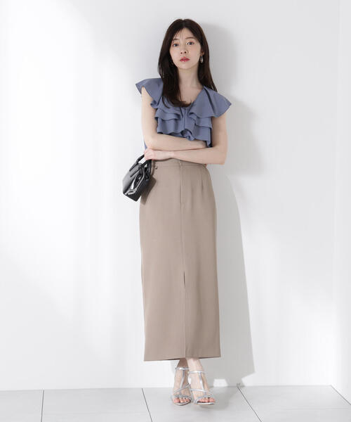 PROPORTION BODY DRESSING（プロポーションボディドレッシング）の「Ｄカンナロースカート / 1215220612（スカート・レディース・ダークグレー/ブラウン/オフホワイト・MEDIUM/SMALL/P/S）」の20枚目の写真