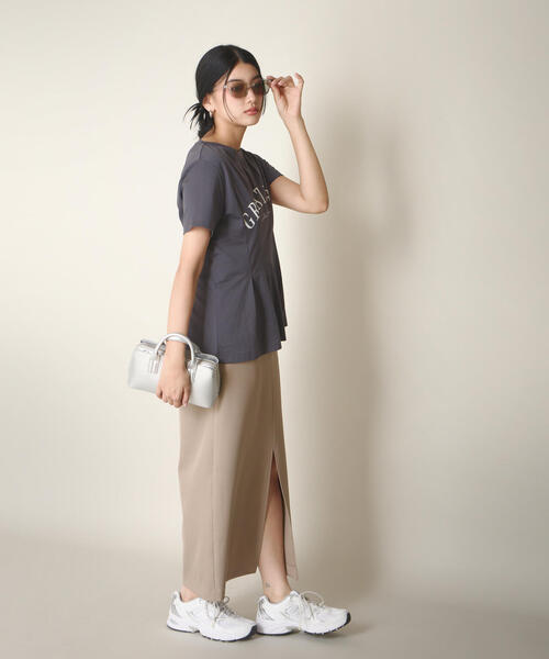 PROPORTION BODY DRESSING（プロポーションボディドレッシング）の「Ｄカンナロースカート / 1215220612（スカート・レディース・ダークグレー/ブラウン/オフホワイト・MEDIUM/SMALL/P/S）」の3枚目の写真