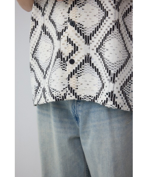 AZUL by moussy(アズールバイマウジー)の「アソートデザインメッシュシャツ(シャツ/ブラウス・メンズ・ホワイト系その他/グレー系その他/ホワイト系その他2/ブラック系その他・MEDIUM/LARGE)」の11枚目の写真