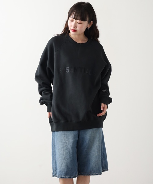 FOG ESSENTIALS(エフオージーエッセンシャルズ)の「FOG ESSENTIALS/エッセンシャルズ FRONT LOGO CREW SWEAT SHIRTS スウェット(スウェット・メンズ・ブラック/クリーム・S/L)」の7枚目の写真