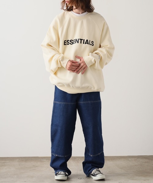 FOG ESSENTIALS(エフオージーエッセンシャルズ)の「FOG ESSENTIALS/エッセンシャルズ FRONT LOGO CREW SWEAT SHIRTS スウェット(スウェット・メンズ・ブラック/クリーム・S/L)」の19枚目の写真