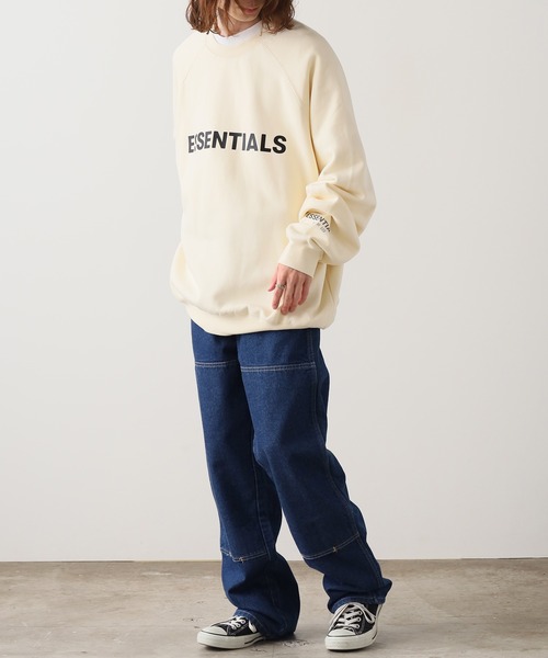 FOG ESSENTIALS(エフオージーエッセンシャルズ)の「FOG ESSENTIALS/エッセンシャルズ FRONT LOGO CREW SWEAT SHIRTS スウェット(スウェット・メンズ・ブラック/クリーム・S/L)」の20枚目の写真