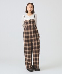 Ray BEAMS（レイビームス）の「チェック キャミソール サロペット（スーツジャケット）」