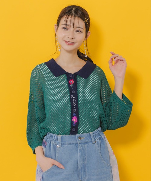 tgor  トゴール　刺繍 ニットシャツ Amazon | [グッドオン] 虎福刺繍ショートスリーブオープンT