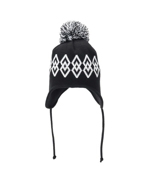 NEW ERA（ニューエラ）の「ニューエラ キッズ ポンポン付きニット帽（ニットキャップ/ビーニー・キッズ・ブラック/ピンク・FREE）」の3枚目の写真