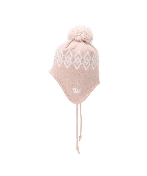 NEW ERA（ニューエラ）の「ニューエラ キッズ ポンポン付きニット帽（ニットキャップ/ビーニー・キッズ・ブラック/ピンク・FREE）」の8枚目の写真