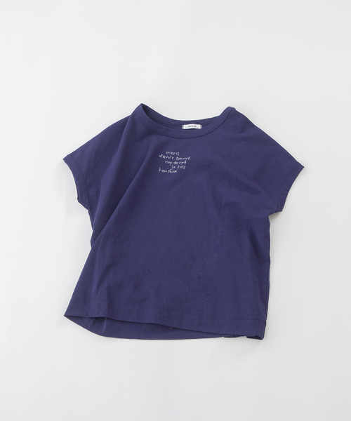 nop de nod(ノップドゥノッド)の「USコットン書き文字ロゴ刺繍フレンチTシャツ(Tシャツ/カットソー・レディース・ダークブルー/レッド/オフホワイト/ブルー/ブラック・M)」の10枚目の写真