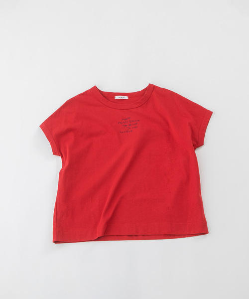 nop de nod(ノップドゥノッド)の「USコットン書き文字ロゴ刺繍フレンチTシャツ(Tシャツ/カットソー・レディース・ダークブルー/レッド/オフホワイト/ブルー/ブラック・M)」の7枚目の写真