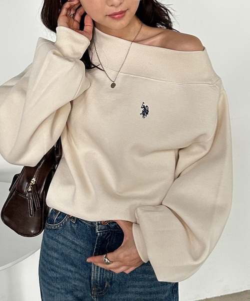 セール】RANAN/solleim別注【U.S.POLO ASSN.】 ワンショルスウェット