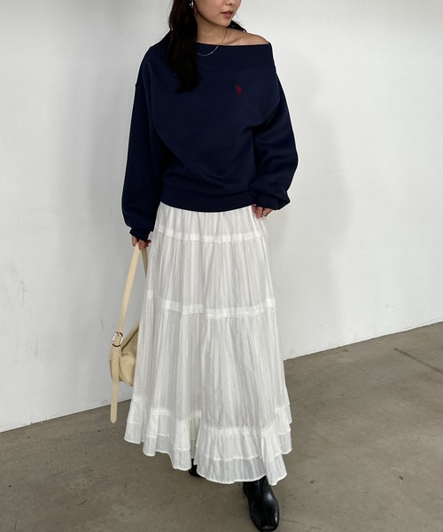 セール】RANAN/solleim別注【U.S.POLO ASSN.】 ワンショルスウェット