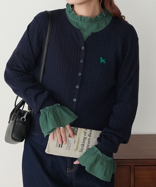 マシンウォッシャブル】シアーコットンフリルブラウス/インナー