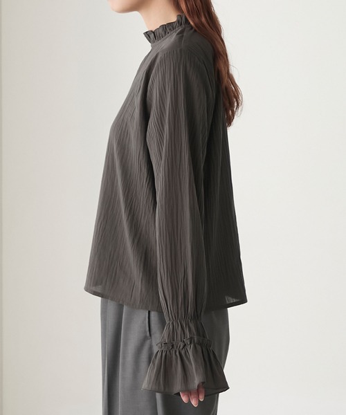 マシンウォッシャブル】シアーコットンフリルブラウス/インナー