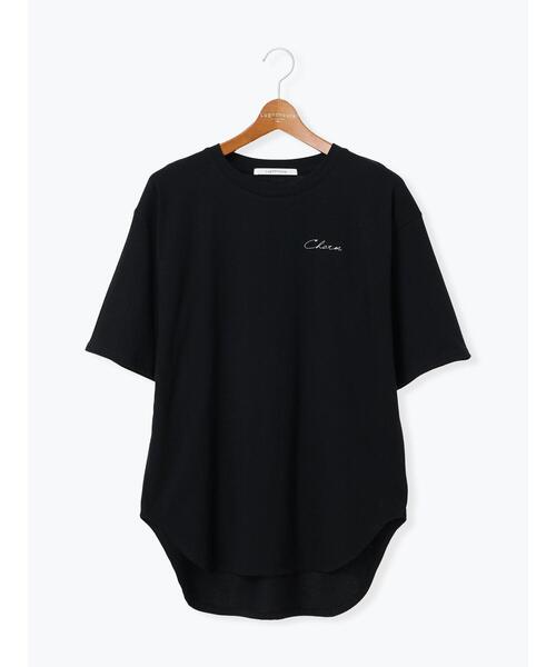 Lugnoncure（ルノンキュール）の「前後ロゴハーフスリーブTシャツ（Tシャツ/カットソー・レディース・ブラック/オフホワイト/チャコールグレー・F）」の15枚目の写真