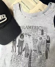 LETee（レティー）の「ストーン付きプリントタンクトップ（タンクトップ）」