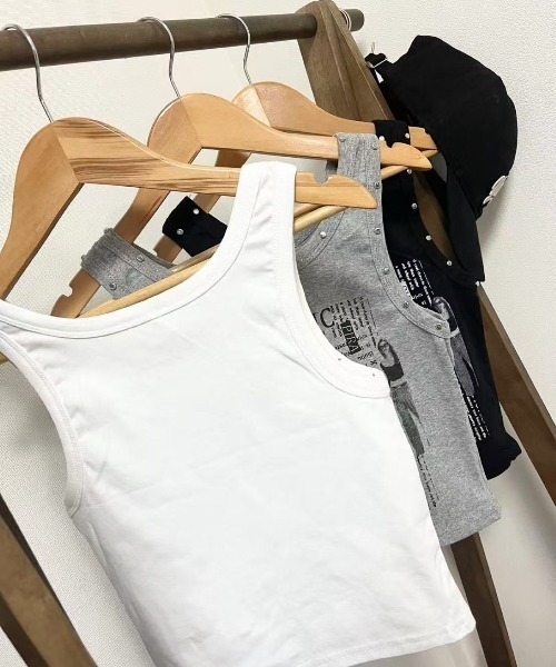 roku todayedition タンクトップ ホワイト TODAY edition＞TODAY IS TANK TOP/タンクトップ