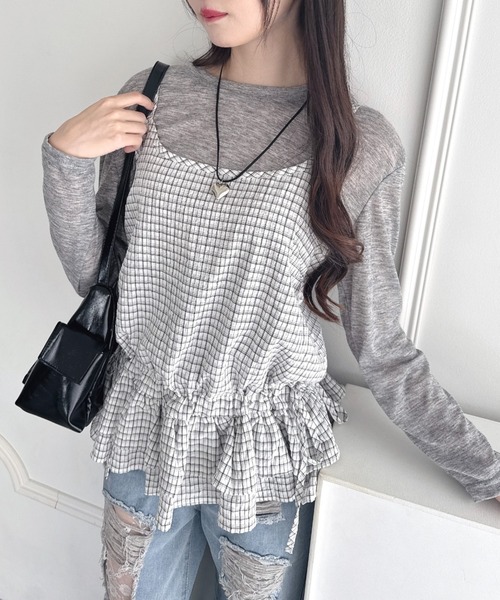 Liilu Paloma Top チェックキャミソール　4y Liilu Paloma Top チェックキャミソール 4y Liilu Paloma Top