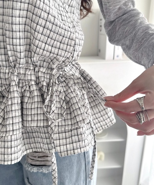 Liilu Paloma Top チェックキャミソール　4y Liilu Paloma Top チェックキャミソール 4y Liilu Paloma Top