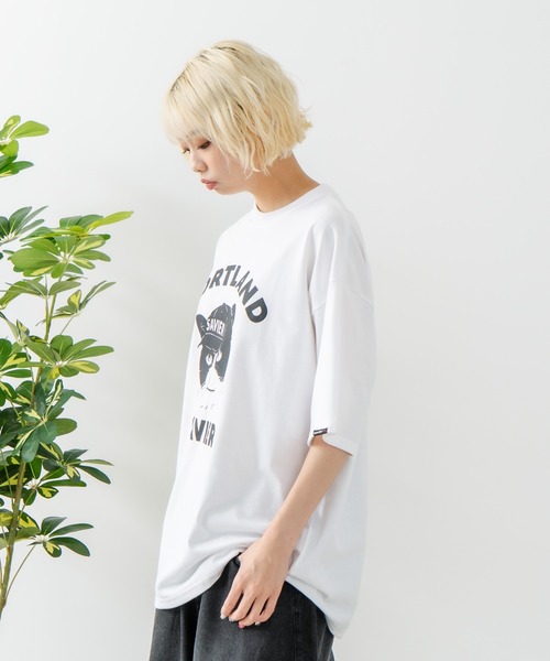 SAVIER(サビアー)の「【SAVIER/サビアー】アニマルプリント オーバーサイズ Tシャツ(Tシャツ/カットソー・メンズ・ホワイト/ブラック・MEDIUM/LARGE)」の10枚目の写真