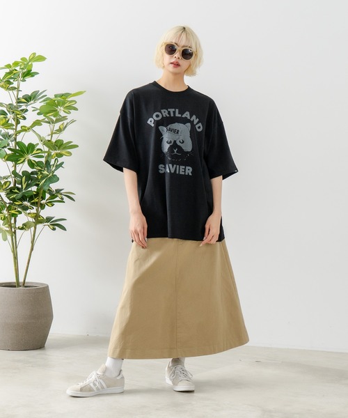 SAVIER(サビアー)の「【SAVIER/サビアー】アニマルプリント オーバーサイズ Tシャツ(Tシャツ/カットソー・メンズ・ホワイト/ブラック・MEDIUM/LARGE)」の14枚目の写真
