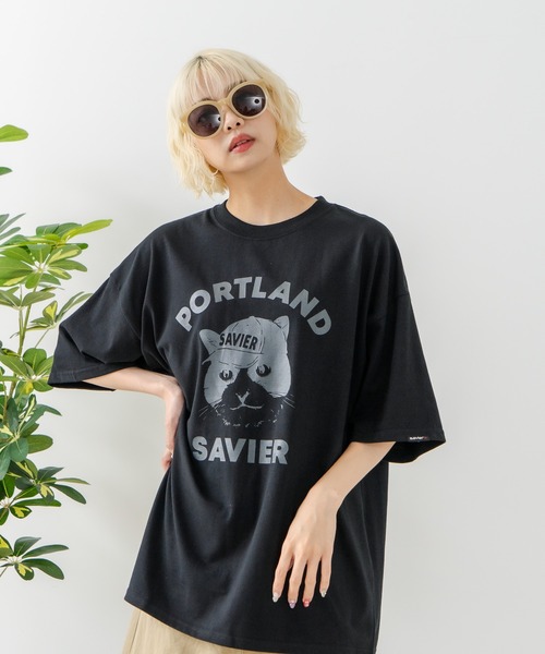 SAVIER(サビアー)の「【SAVIER/サビアー】アニマルプリント オーバーサイズ Tシャツ(Tシャツ/カットソー・メンズ・ホワイト/ブラック・MEDIUM/LARGE)」の16枚目の写真